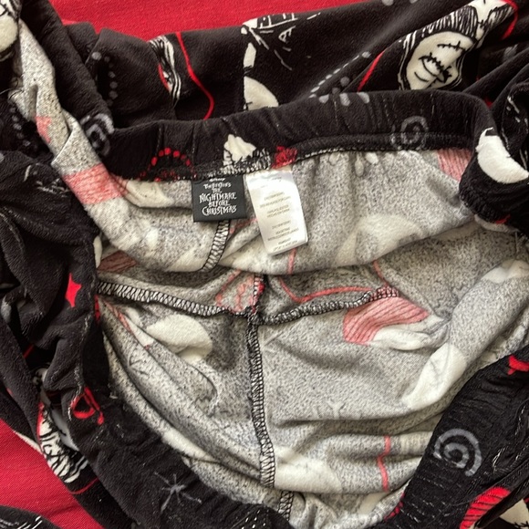 Nightmare Before Christmas Sz 2X (18W/20W) Black Plush Fleece Pajama Pants - Picture 10 of 13